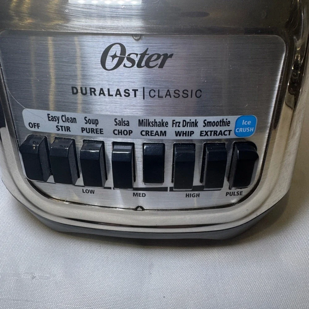 Oster Duralast Classic Blender Base Only Brushed Stainless 7-Speed BLSTSG Silver